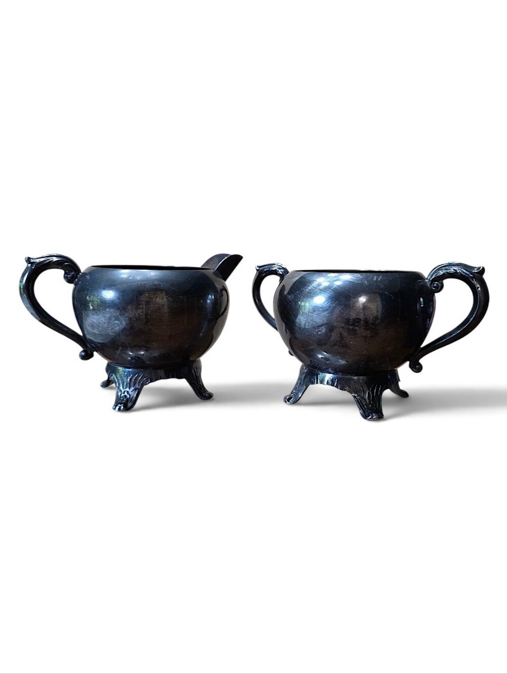 Vintage FB Rogers Silver CO Vintage Silver Plated Creamer and Sugar Set
